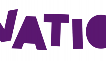 The word Ovation in stylized purple text with a white background.