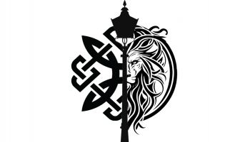 Black and white Siamsa Irish Dance logo