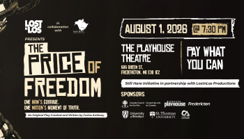 The words, 'The Price of Freedom' over a black background. Chains off to the left of the words.