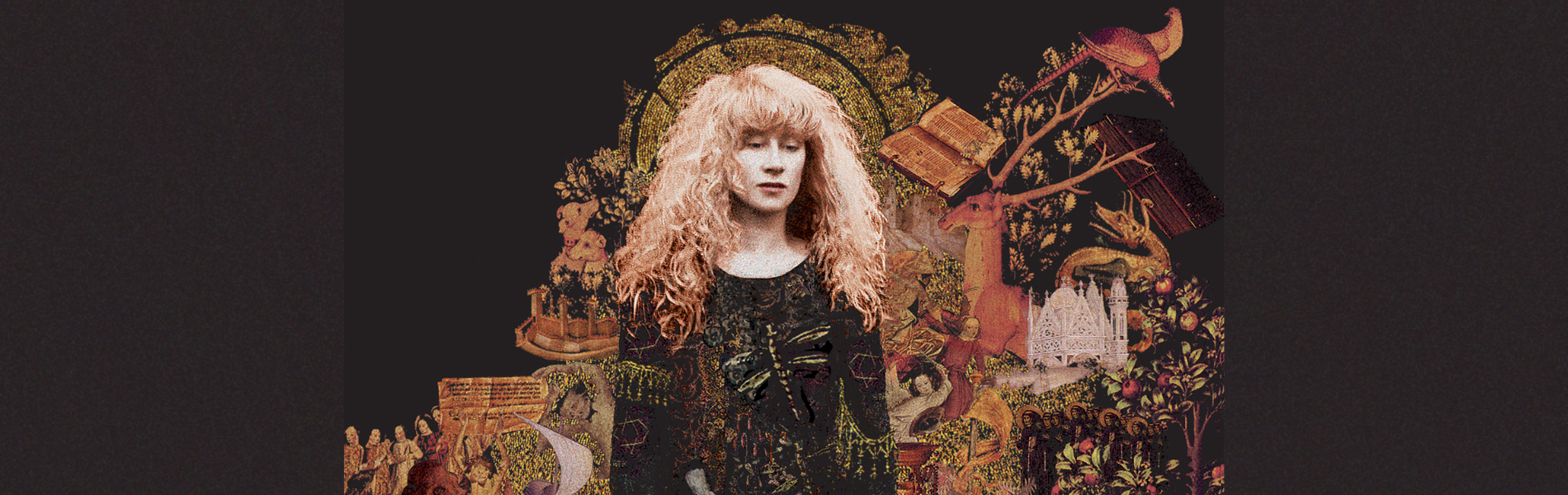 The Loreena McKennitt album cover for The Mask and Mirror in shades of brown.